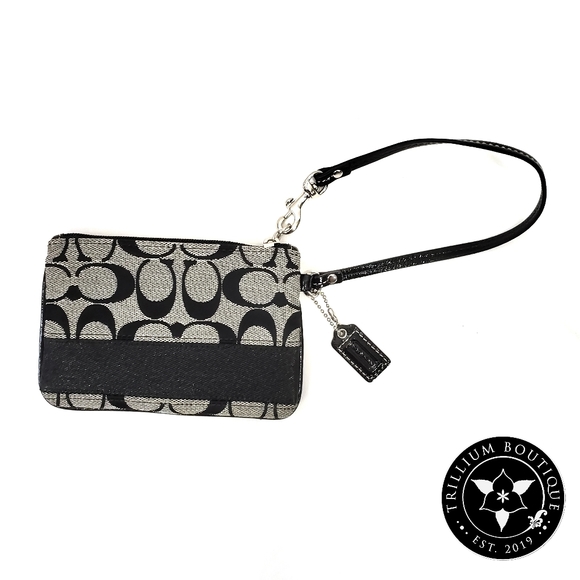 Coach Women's Zip Wristlet Black/Gray - Picture 5 of 5